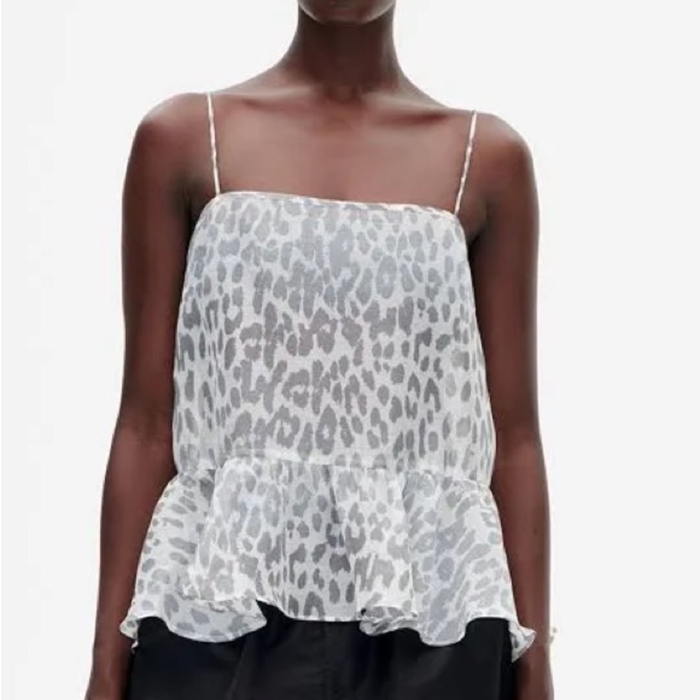 Baum Und Pferdgarten Elegant Gray Leopard Print Camisole